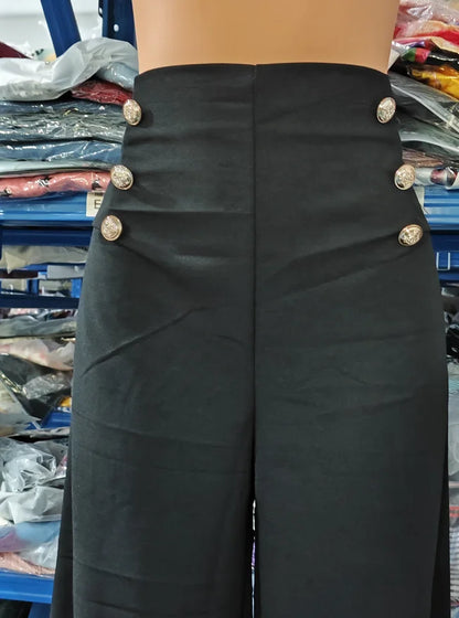 Pantalon Bootcut élégant taille haute, jambes larges, mode européenne et américaine, pantalon évasé Simple pour femmes, été 2023