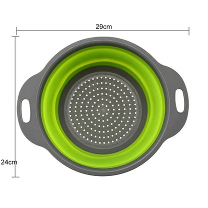 1/2 pièces Silicone rond pliant légumes Fruits lavage égouttoir panier passoire pliable égouttoir accessoires de cuisine