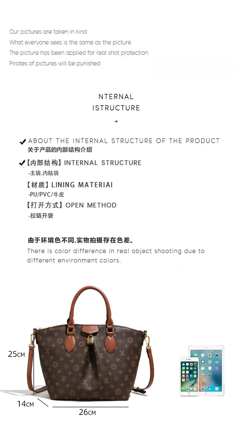 Sac de banlieue de grande capacité pour femmes, nouvelle mode rétro, Texture haut de gamme, fourre-tout à bandoulière polyvalent, 2025