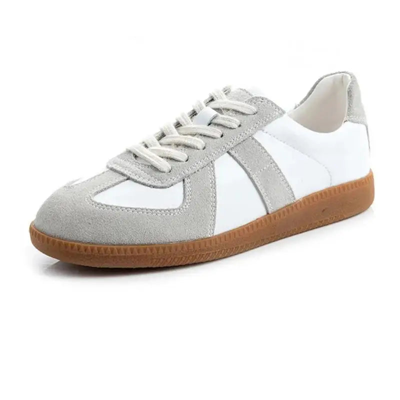 Baskets de Luxe en Cuir group pour Femme, Chaussures d'Entraînement Moral Décontractées, Plates, Nouvelle Collection Printemps 2024