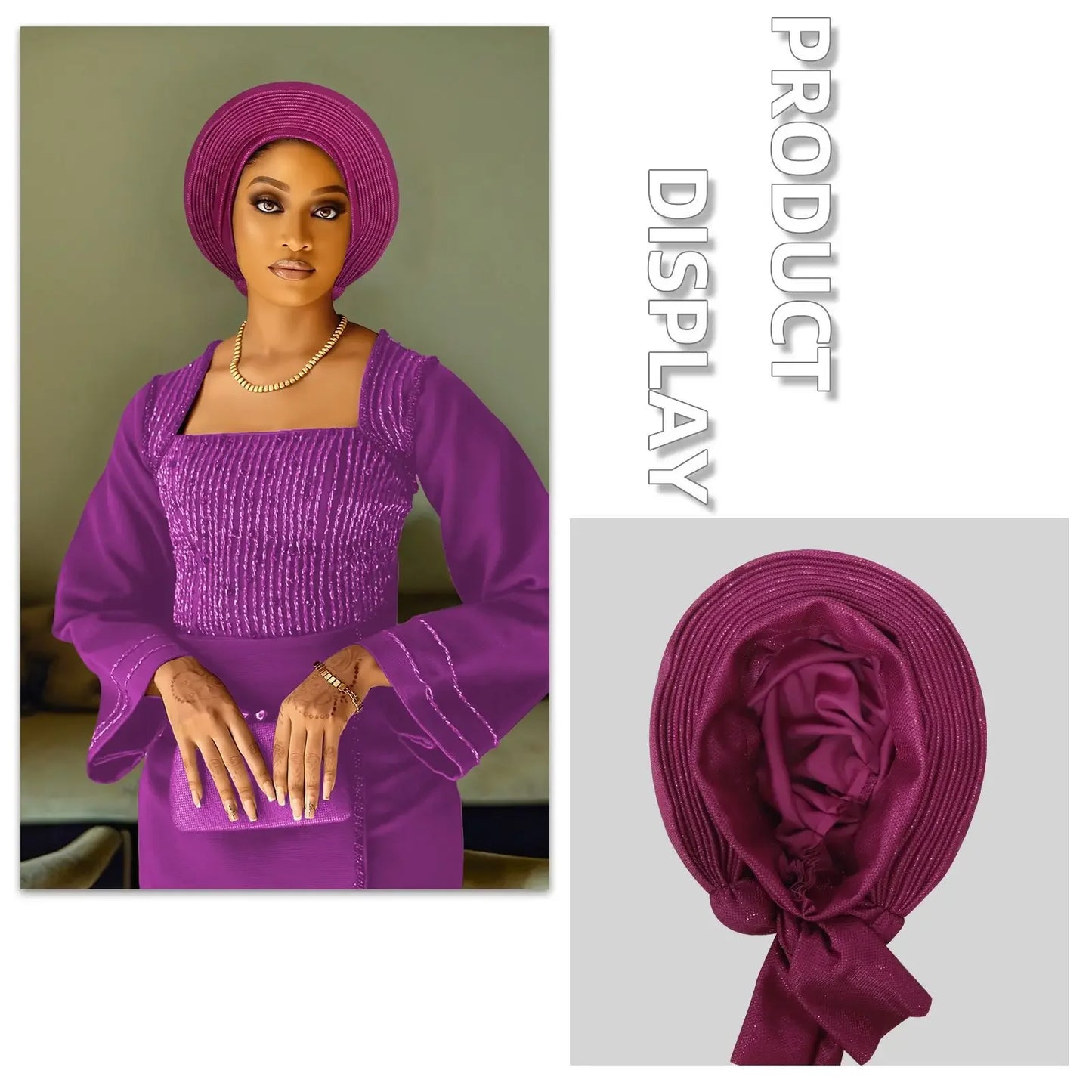 Casquette Turban plissée pour femmes africaines déjà fabriquées Auto Gele femme bandeau Nigeria dame chapeaux chapeau fête de mariage chapeaux