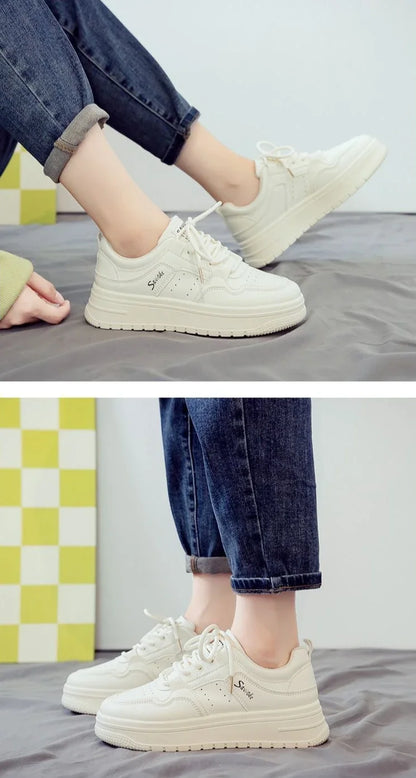 Chaussures de sport à lacets pour femmes, baskets athlétiques, chaussures à plateforme montante, qualité originale, mode 2024