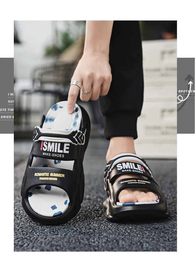 Chaussons pour hommes EVA femmes sandales chaussures à plate-forme confortables antidérapant doux hommes chaussures De plage été Sandalias De Mujer Verano 2025