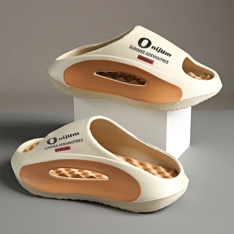 Pantoufles d'été décontractées pour hommes et femmes, Style Couple, pantoufles de plage en plein air, antidérapantes et Anti-odeur, nouvelle collection 2025