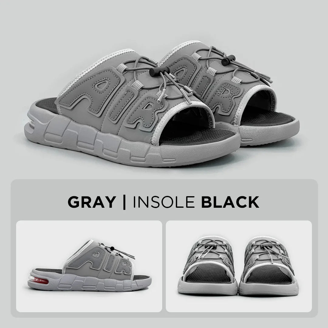 Pantoufles hommes coussin d'air conception glisser homme été nouveau PVC doux antidérapant hommes pantoufles de sport pour hommes tongs Chanclas Hombre