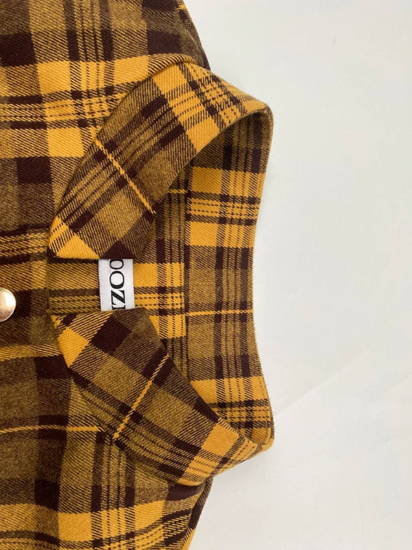 Krisstargirl 2 pièces ensembles tenue pour femmes été automne Plaid vêtements d'extérieur gilet haut pantalon à jambes larges correspondant costumes femme