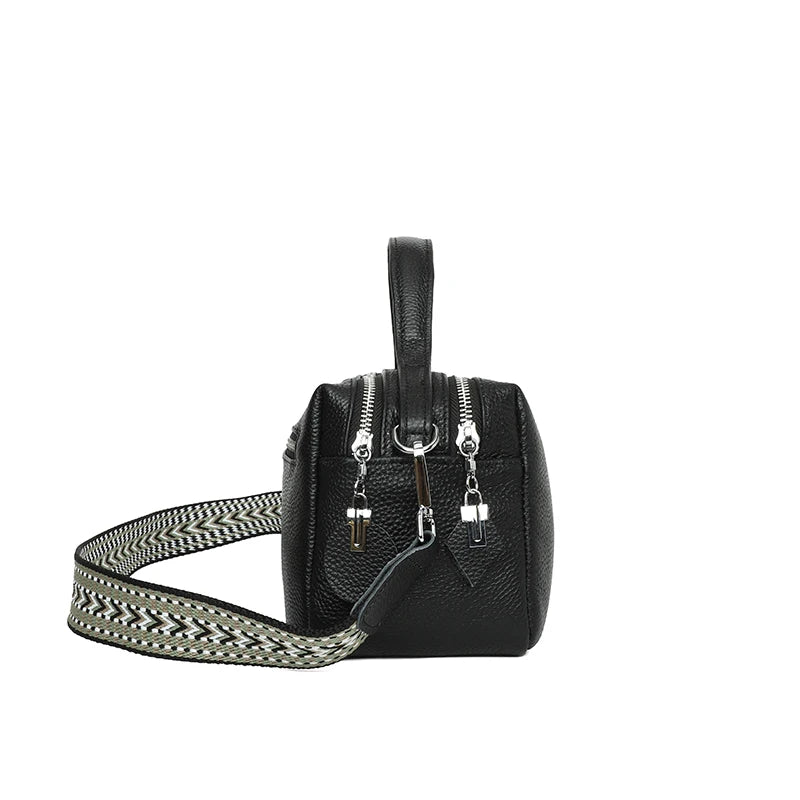 Sacs à bandoulière en cuir véritable pour femmes, fourre-tout Simple de bonne qualité, sac à main Vintage Boston, sacs à bandoulière, 2023