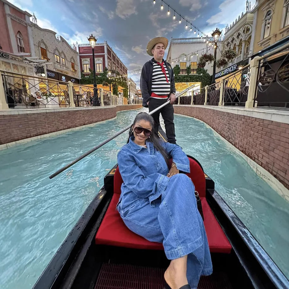 Ensemble pantalon en Denim pour femmes, ensemble deux pièces assorti, Streetwear décontracté, chemise ample, jambes larges, pantalons longs, taille haute, jean maman Y2k