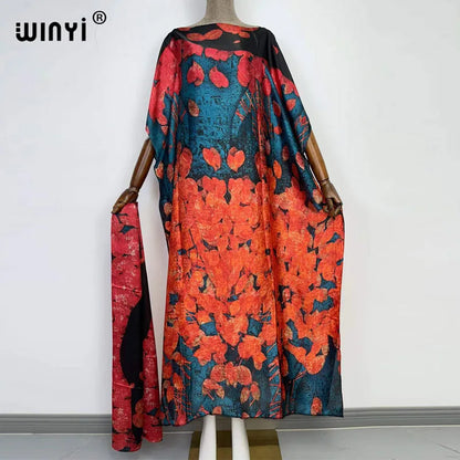 WINYI-Robe de Soirée Élégante et Surdimensionnée pour Femme, Caftan à Imprimé Africain, Nouvelle Mode 2022