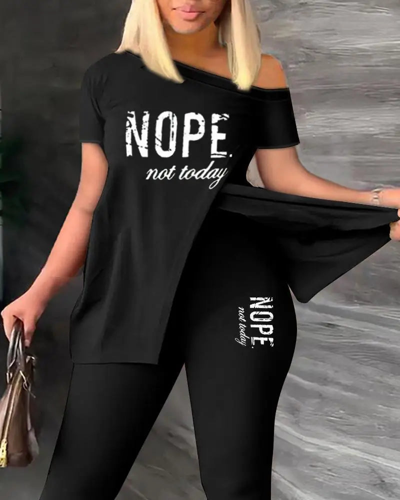 Ensemble 2 pièces imprimé pour femme, nouvelle collection printemps et été