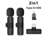 Microphone Lavalier sans fil, Mini micro d'enregistrement Audio et vidéo Portable pour iPhone Android, diffusion en direct et jeu