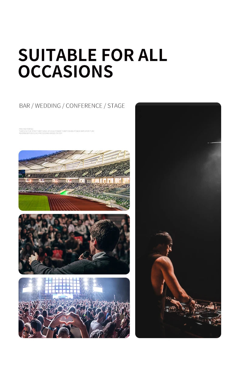 Microphone sans fil portatif à double canal, micro dynamique à fréquence fixe UHF pour karaoké, fête de mariage, spectacle d'église