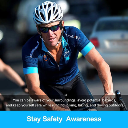 Écouteurs Bluetooth à Conduction d'air à oreille ouverte eppfun, microphone à flèche aptX-LL et bouton de sourdine, pour la conduite, les appels téléphoniques, le bureau