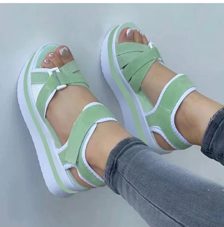 Sandales d'été chaussures femmes chaussures de marche en plein air fête femmes chaussure sandales à talons compensés femme chaussures de plage femme sandale femmes