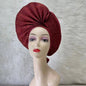 Turban de tête musulman pour femmes, Gele africain violet, casquettes déjà fabriquées, Auto Aso Oke, cravate de sauna Gele, chapeau rond pour dames, Z620-2 de fête