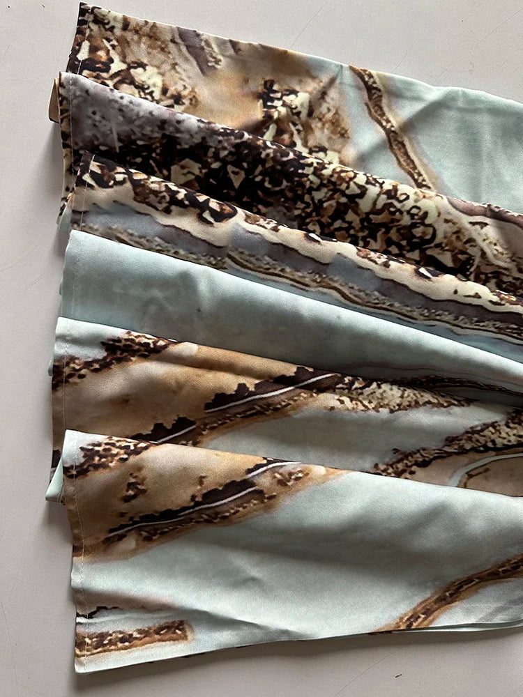 Robe longue imprimée sans manches, col en v, Sexy, transfrontalière, vêtements pour femmes en Europe et en amérique, nouvelle collection été 2024