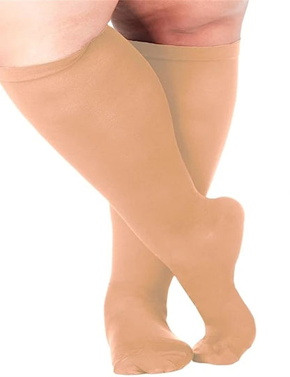 2XL-7XL grande taille chaussettes de Compression couleur unie femmes hommes sport course Yoga taille supplémentaire gros chaussette pour sport Fitness perte de poids