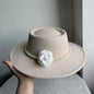 Chapeau Fedora de Style français pour femmes, chapeau en feutre à bord large de 10CM, Derby d'hiver et d'automne, chapeaux de Jazz de mariage