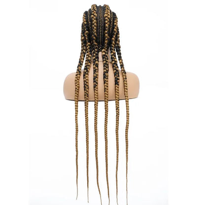 Incoo-Perruque synthétique tressée pour femmes noires, 36 pouces, sans nœud, boîte, Cornrow, cheveux africains