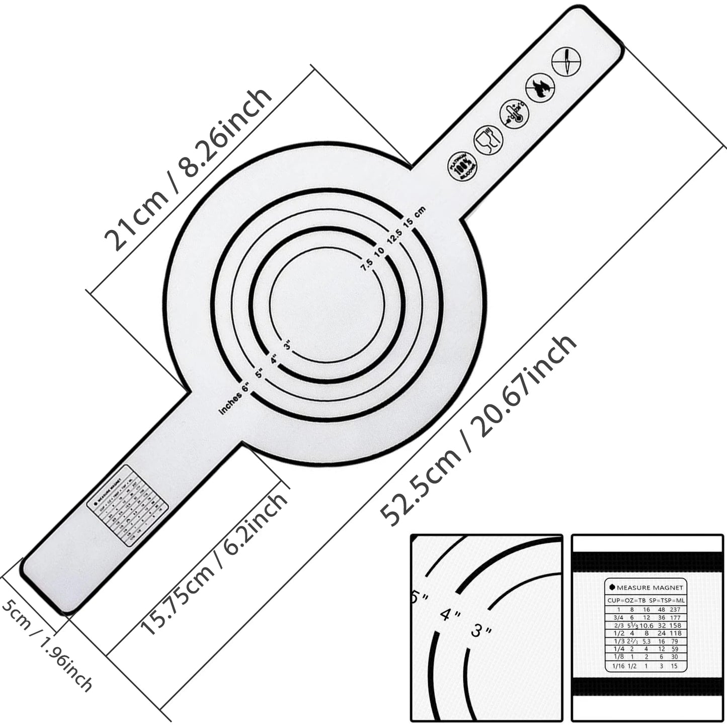 Élingue à pain en silicone pour four hollandais, tapis de cuisson réutilisable avec longs poignées, doublures antiadhésives pour pâte à pâtisserie transformée