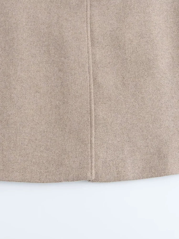 Manteau décoré avec ceinture et col en fausse fourrure pour femme, ample, à la mode, avec tempérament, nouvelle collection automne et hiver