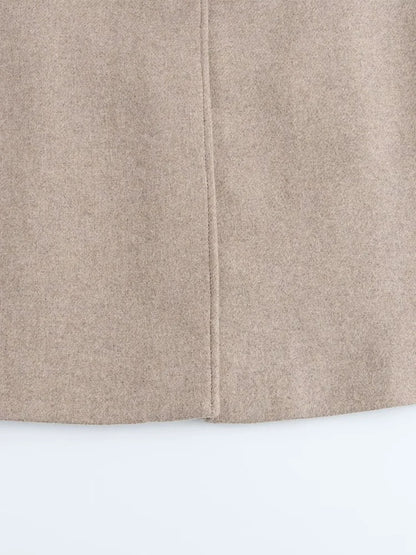 Manteau décoré avec ceinture et col en fausse fourrure pour femme, ample, à la mode, avec tempérament, nouvelle collection automne et hiver