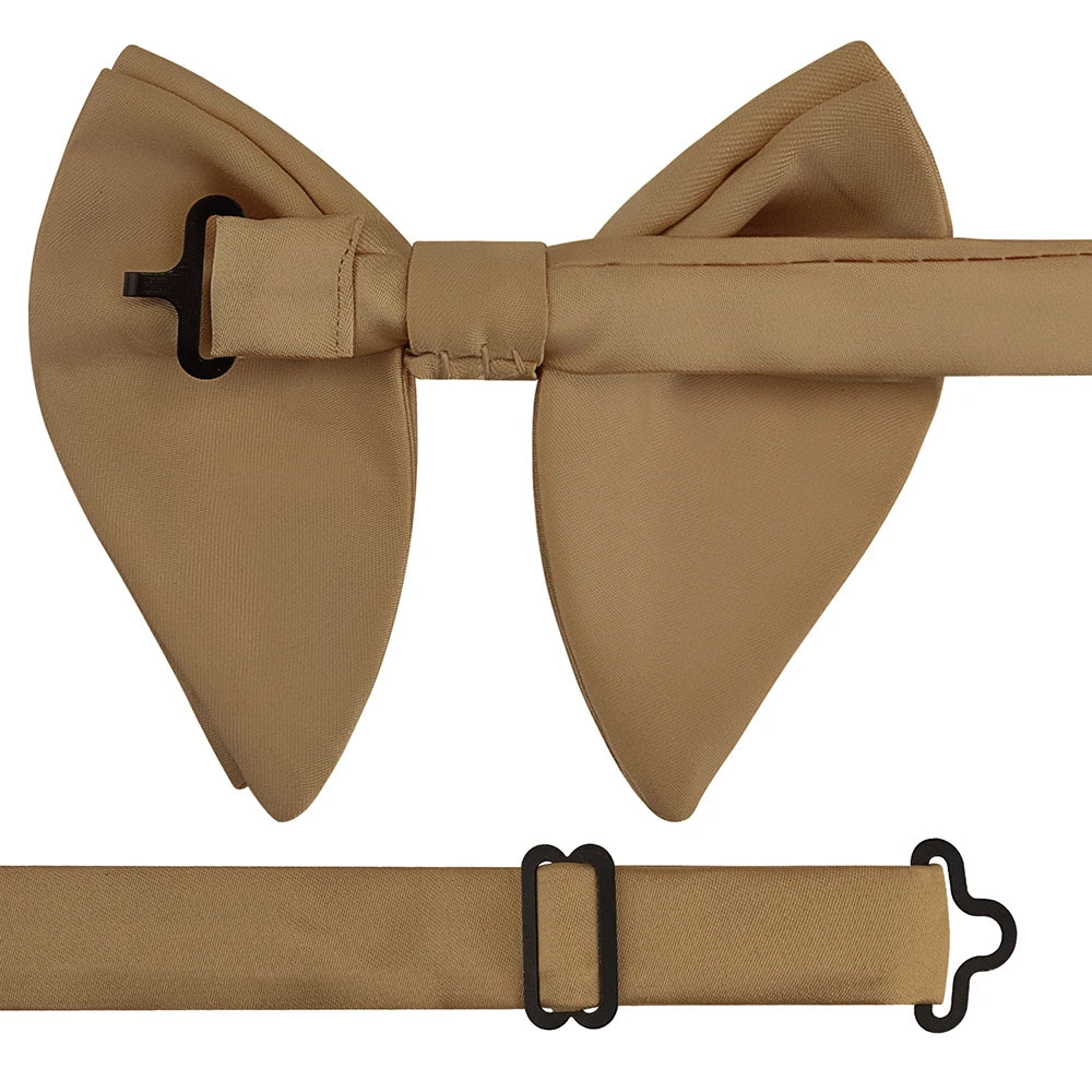 GUSLESON mode rose Champagne bleu solide noeud papillon pour hommes classique grand noeud papillon pour fête de mariage nœud papillon adulte hommes cravate