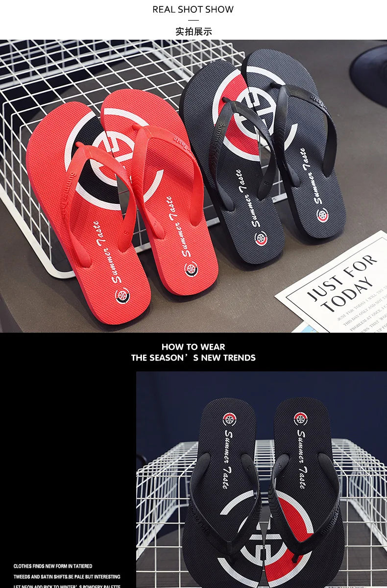 Nouveaux tongs antidérapantes pour hommes, sandales de plage tendance pour couples, motifs uniques, diapositives d'été unisexes durables pour l'extérieur, pour vêtements décontractés