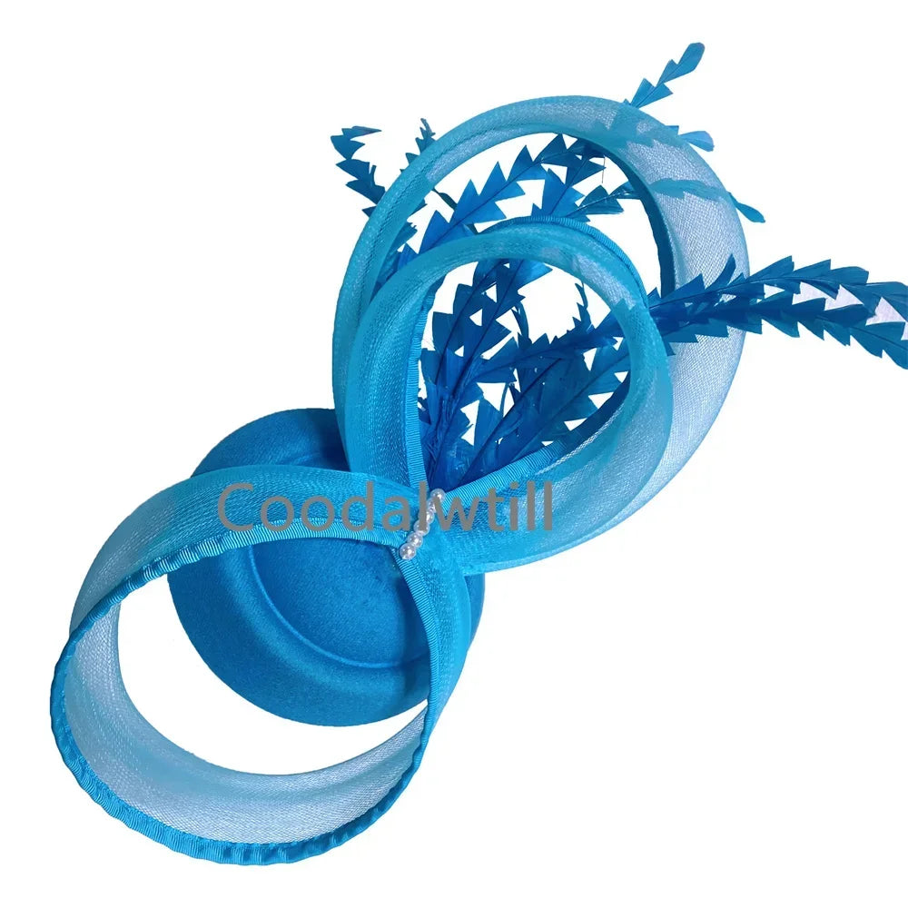 Plume Derbr Fascinator chapeaux femmes Vintage église pilulier casquette bandeau dames élégant Cocktail Kentucky casque Fascinators