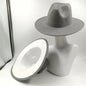 Chapeau Fedora à larges bords pour hommes et femmes, chapeau en feutre ander, chapeau d'église, laine douce, grande taille, DN, britannique, 60cm