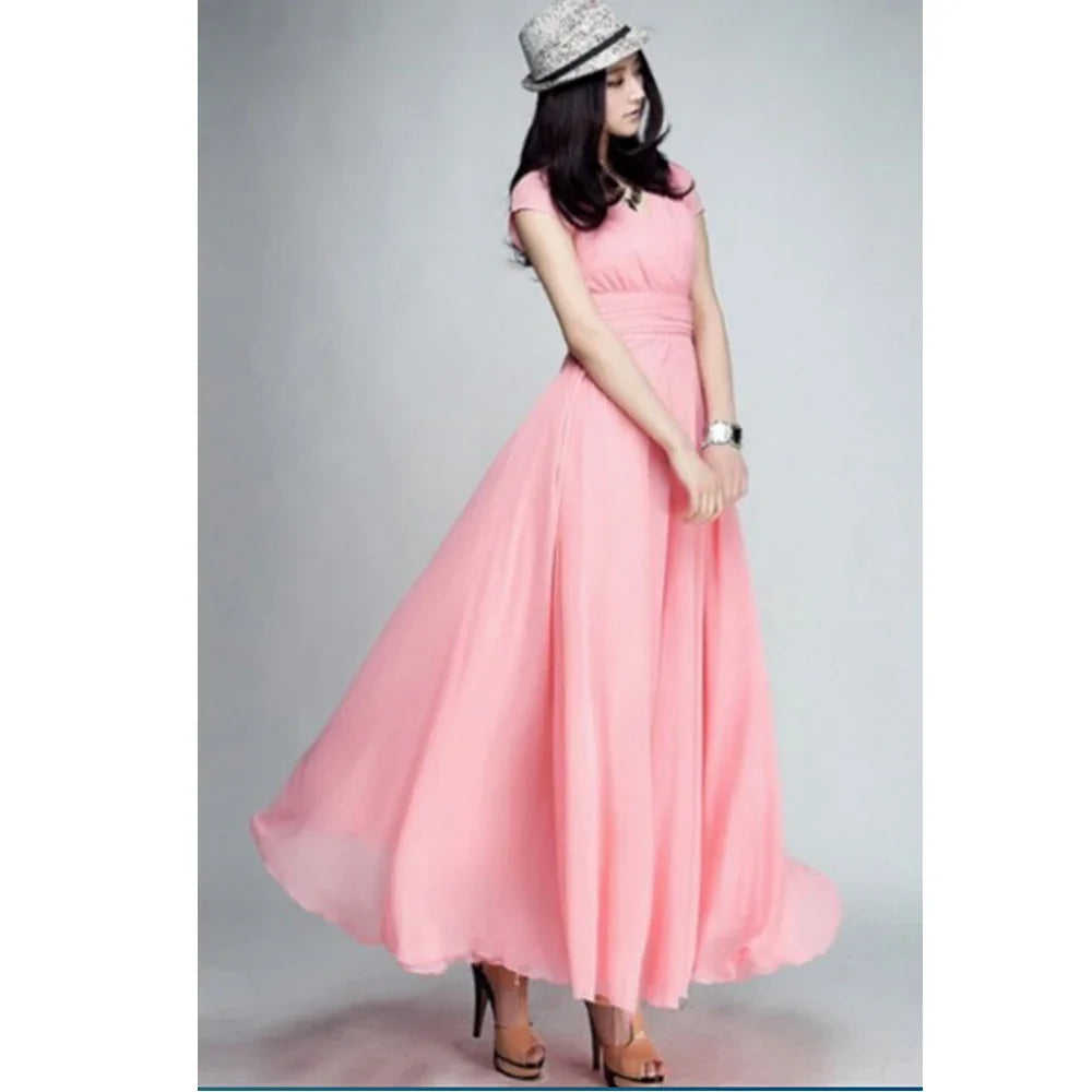 Robe moulante élégante à manches courtes en mousseline de soie pour femmes, robes de soirée bohèmes pour femmes, robe d'été sexy pour dames, 2022