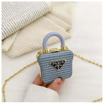 Nouveau mini sac décoratif à bandoulière avec bandoulière en chaîne, sac à main rouge luxueux, petit sac rétro