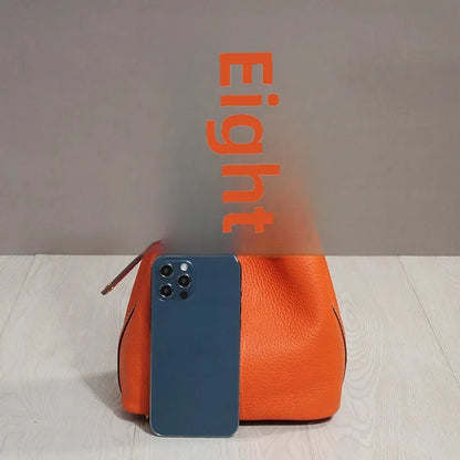 Sac à lunch en cuir de vachette véritable, panier alimentaire E27, sac à main de pique-nique Amazon, poignée supérieure souple, 2024 importé