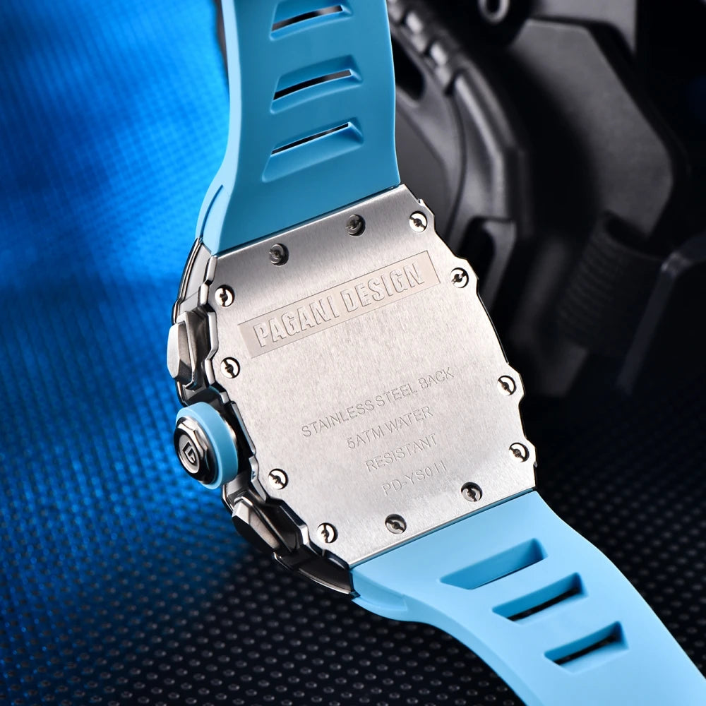 PAGANI DESIGN 2023 nouveau 40MM baril creux mode décontracté hommes montres à Quartz saphir verre montres à Quartz chronographe horloge