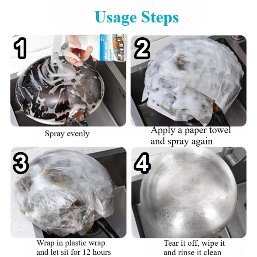 Agent de décontamination pour livres astronomiques, dissolvant d'échelle de noircissement de cuisine, polissage domestique, four, ustensiles de tache d'huile, spray de table de cuisson