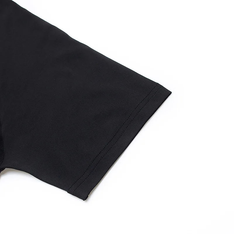 Hommes Compression course t-shirt Fitness serré à manches courtes t-shirt formation Jogging chemises vêtements de sport séchage rapide Rashgard