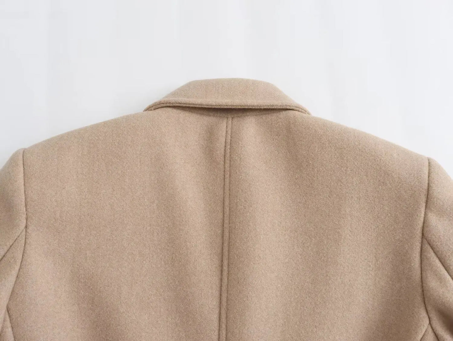 TRAF femmes 2024 automne nouvelle mode Tongle Style coupe ajustée longue manteau décontracté Chic revers bouton à manches longues manteau vêtements d'extérieur Mujer