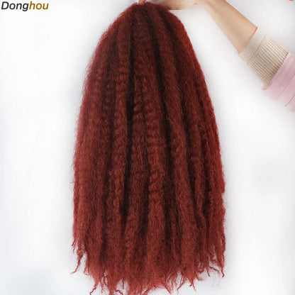 Marley Hair 18 pouces cheveux synthétiques tressés Marley Ombre noir brun blond gris 350 pour cheveux tressés Afro Kinky Marley Twist