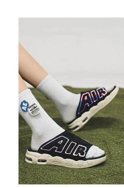 Pantoufles d'été confortables pour hommes, sandales d'extérieur pour hommes, chaussures de marques originales, sandales pour garçons, 2024