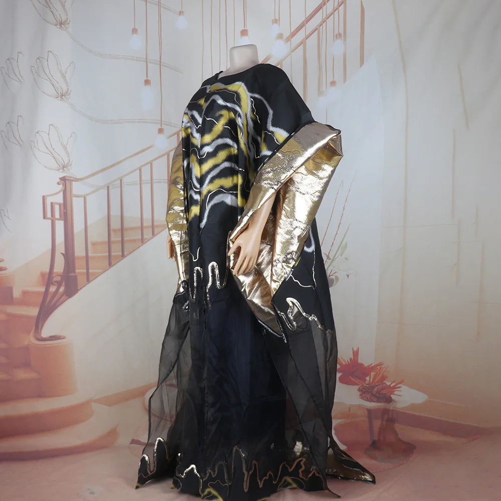 Robes africaines luxueuses pour femmes, grande taille, paire avec sous-vêtements en dentelle, vêtements afro-américains