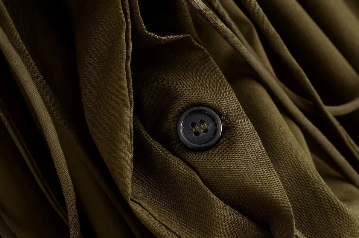 TRAFZA femmes mode d'été col en v à lacets Midi robe à manches courtes femme élégante dos nu plissé Sexy taille longue robe