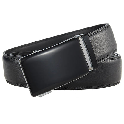 Ceinture de surintendant en cuir de vache véritable pour homme, accessoire de marque, décontracté, automatique, noir, rouge, marron