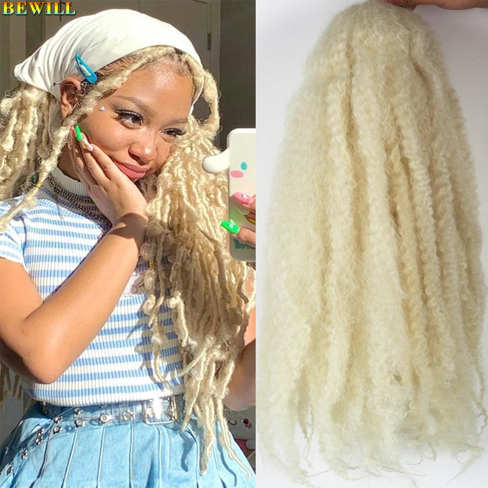 1 - 6 paquets de cheveux en crochet de twists Marley de 18 pouces, de noir et brun à blond, cheveux de tresse ombré Afro Marley synthétique, pour les tresses de mèches fausses