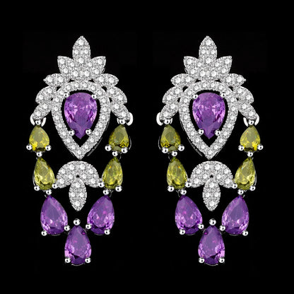 Ensemble de bijoux de mariage avec pendentif exquis, dubaï, pour fête de mariage, ensemble d'accessoires de 4 pièces, nouvelle collection 2024