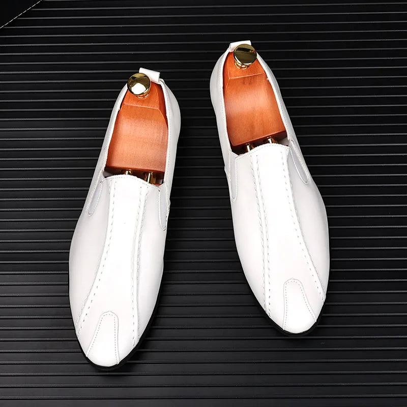 Chaussures en cuir patchwork blanc pour hommes, nouvelles chaussures de luxe pour hommes, robe de mariée, zone de Rh, chaussures Oxford pour hommes, taille 38-44