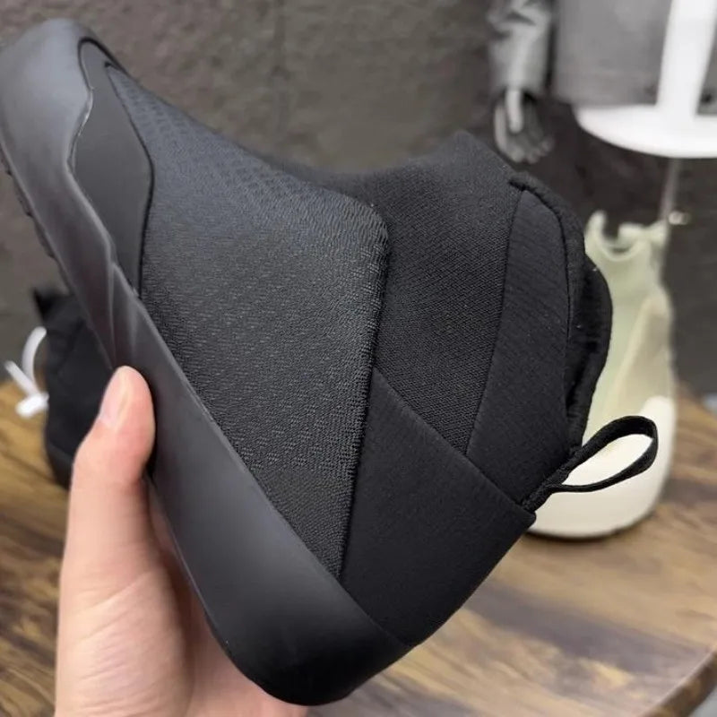 Hommes printemps mode extérieur chaussures de marche respirant confortable loisirs bout rond couleur unie sans lacet hommes chaussures en tissu décontracté