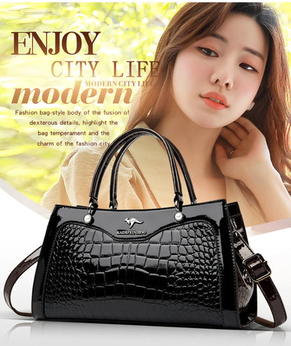 Sacs à main en cuir verni pour femmes, sacs à bandoulière pour dames, sacs à main de créateurs de luxe, petit sac fourre-tout décontracté, initié par la marque, nouveau