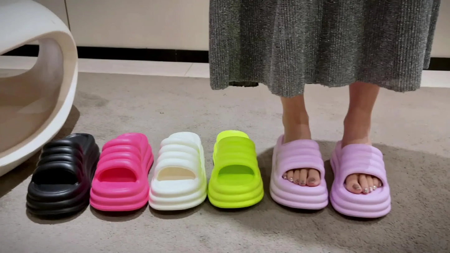 Smile Pop femmes tongs Super semelle épaisse sandales souples pour les femmes intérieur maison mode décontracté femmes pantoufles EVA chaussures plates confortables