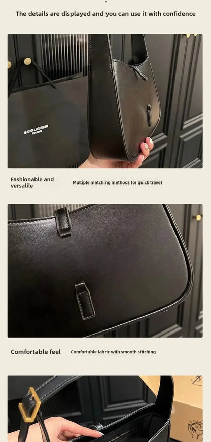 Nouveau 2025 sac à main pour femmes simple épaule sous les bras mode Hobo rétro pratique petite Niche en cuir PU doublure en Polyester oreiller Sh