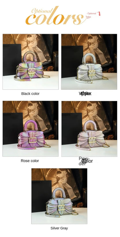 Sac en Cuir group avec Ailes Rivetées pour Femme, Sacoche de Caractère, Nouvelle Collection 2024